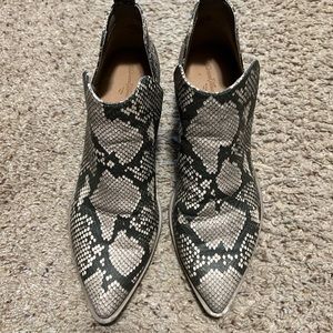 Snakeskin Bootie